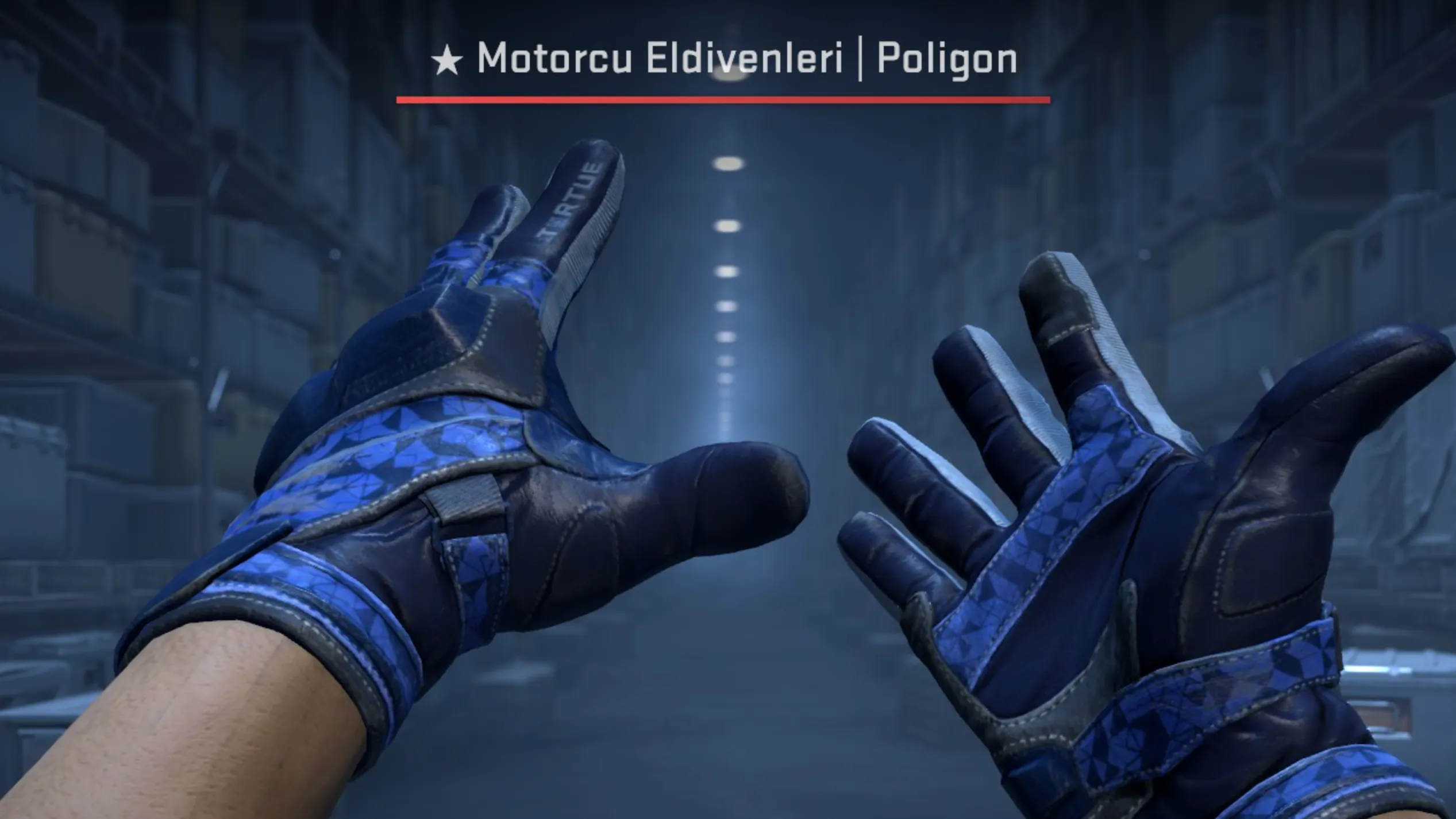 Moto Gloves Polygon and doppler knife